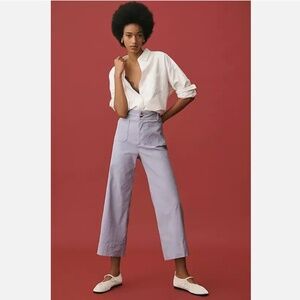 Anthropologie The Colette Cropped Wide-Leg Pants by Maeve